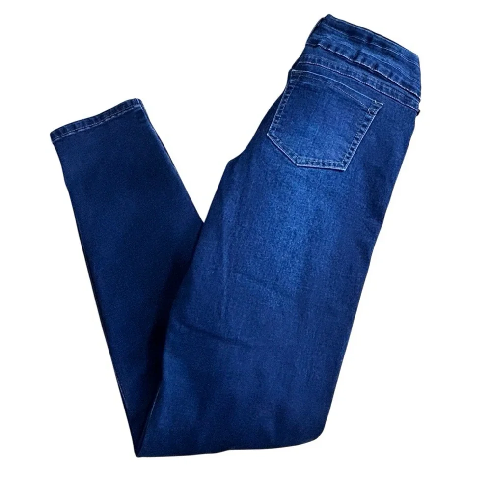 Rewash Classic Rise Contour Jeans Sz 11 Stretch Dark Wash Wide Waistband Skinny - Picture 7 of 8